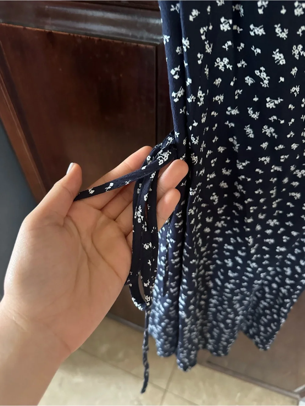 Brandy Melville Inspired Floral Wrap Dress - Picture 4 of 5